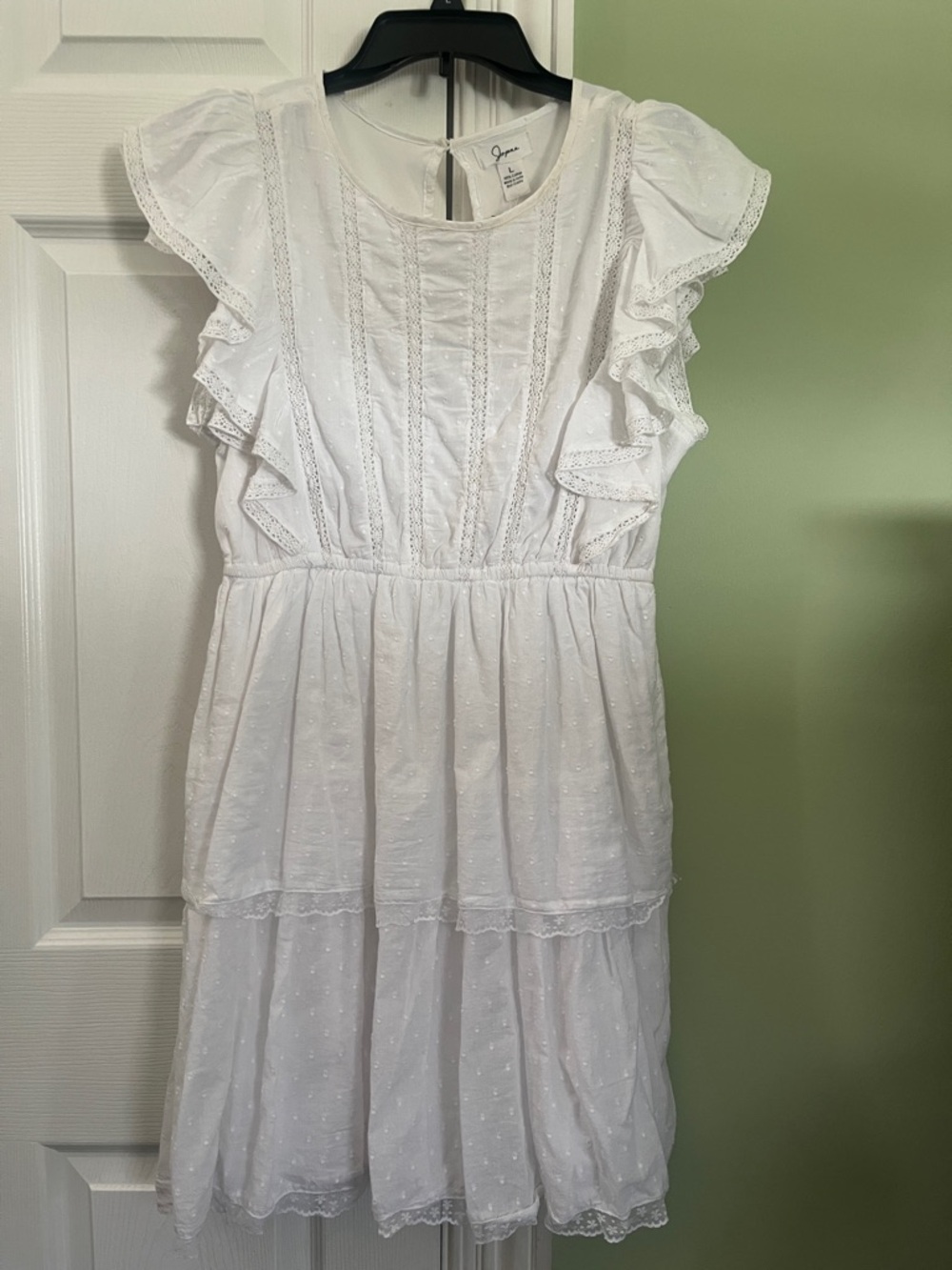 NWT Japna White Tiered Ruffled Dress